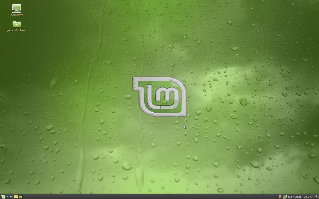 Capture d'écran d'un bureau GNU Linux Mint 17 Rebecca